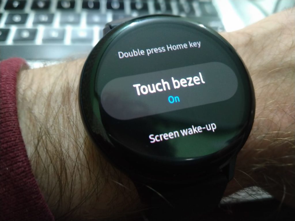 touch bezels on galaxy watch