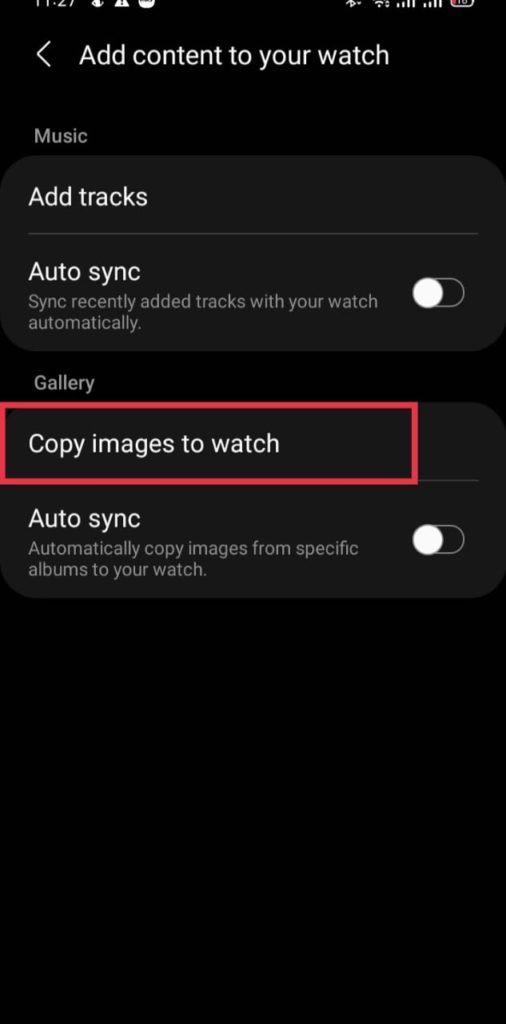 images on galaxy watch 