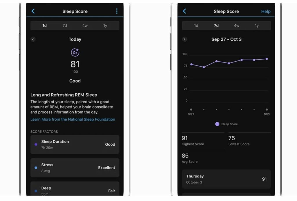 garmin sleep tracking