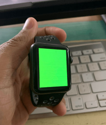 how to fix green screen in apple watch