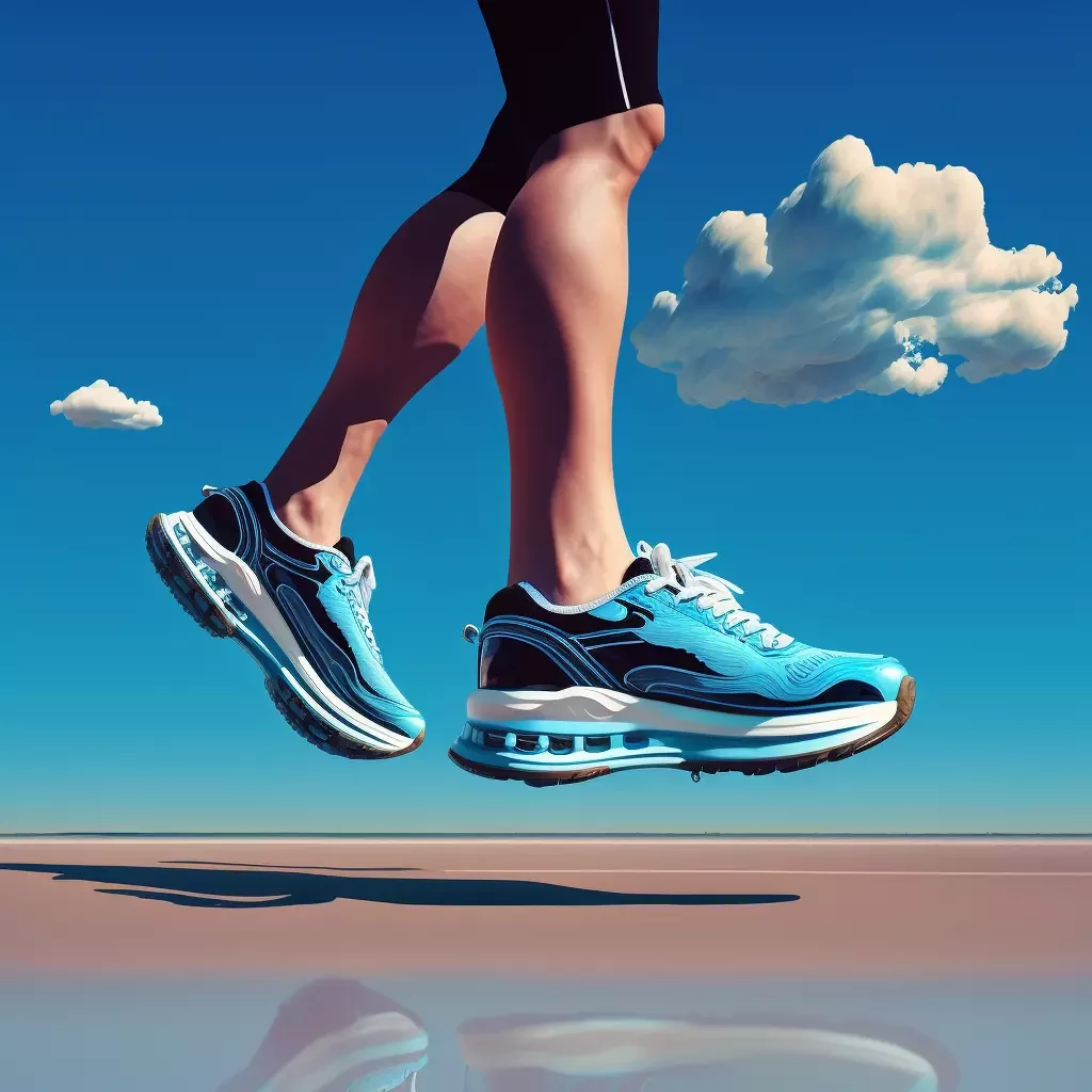 women wearing men running shoes