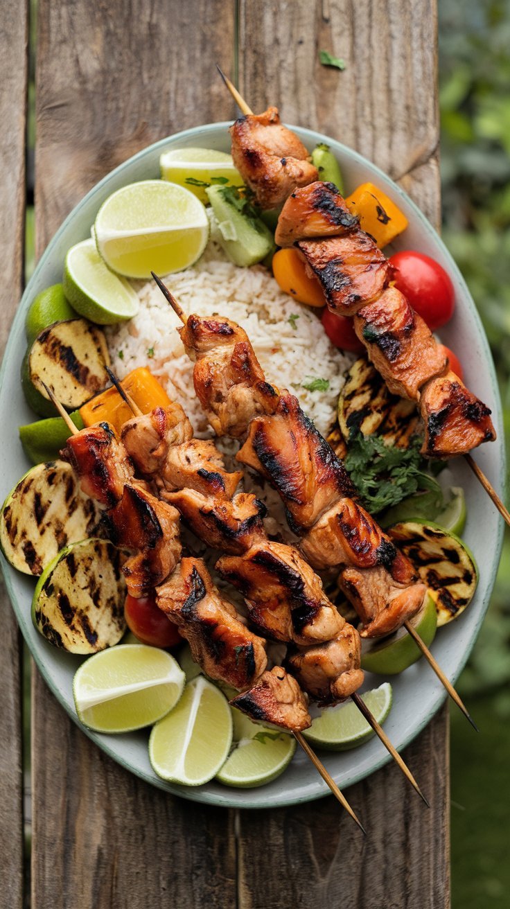 Smoky Chipotle Lime Chicken Skewers