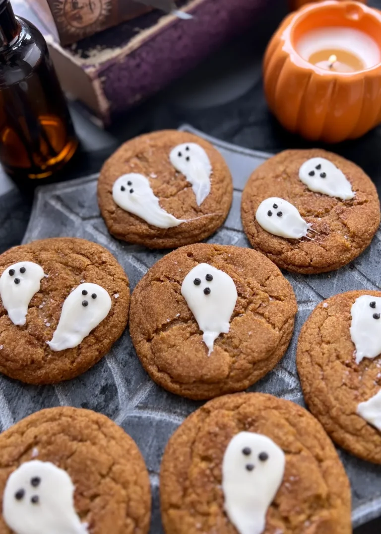 Ghost Brown Butter Pumpkin Cookies