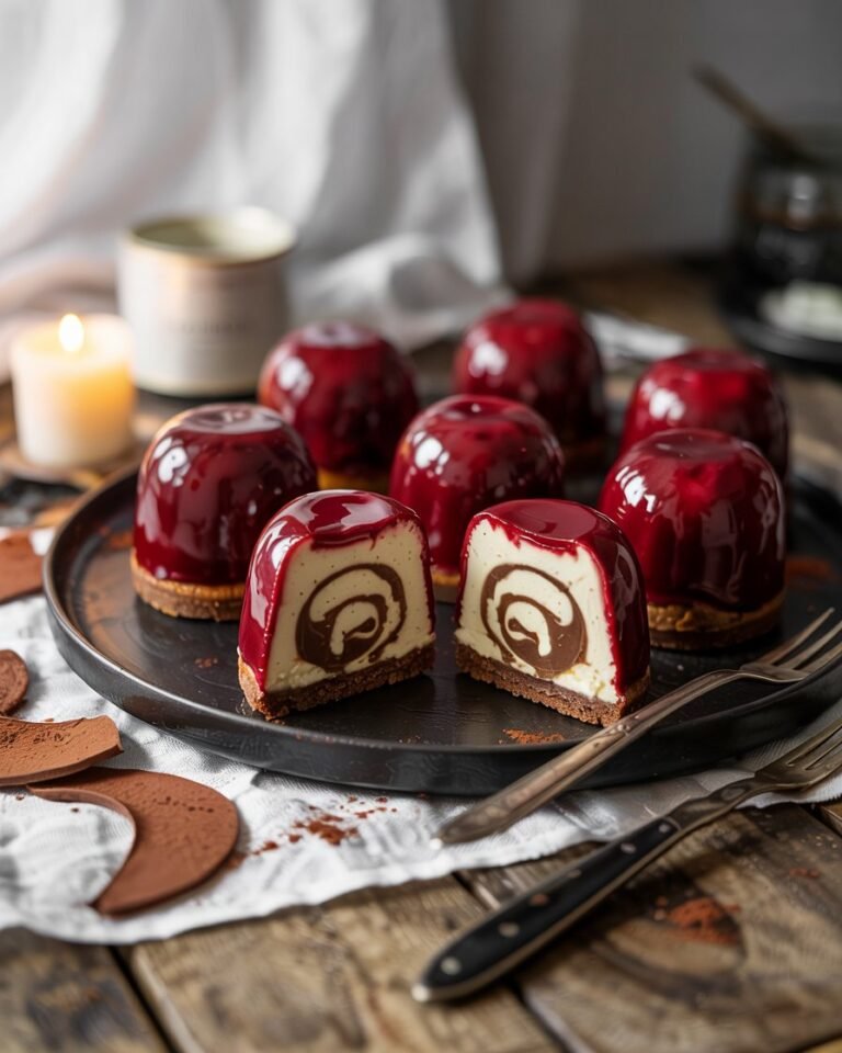Blood Moon Cheesecake Domes