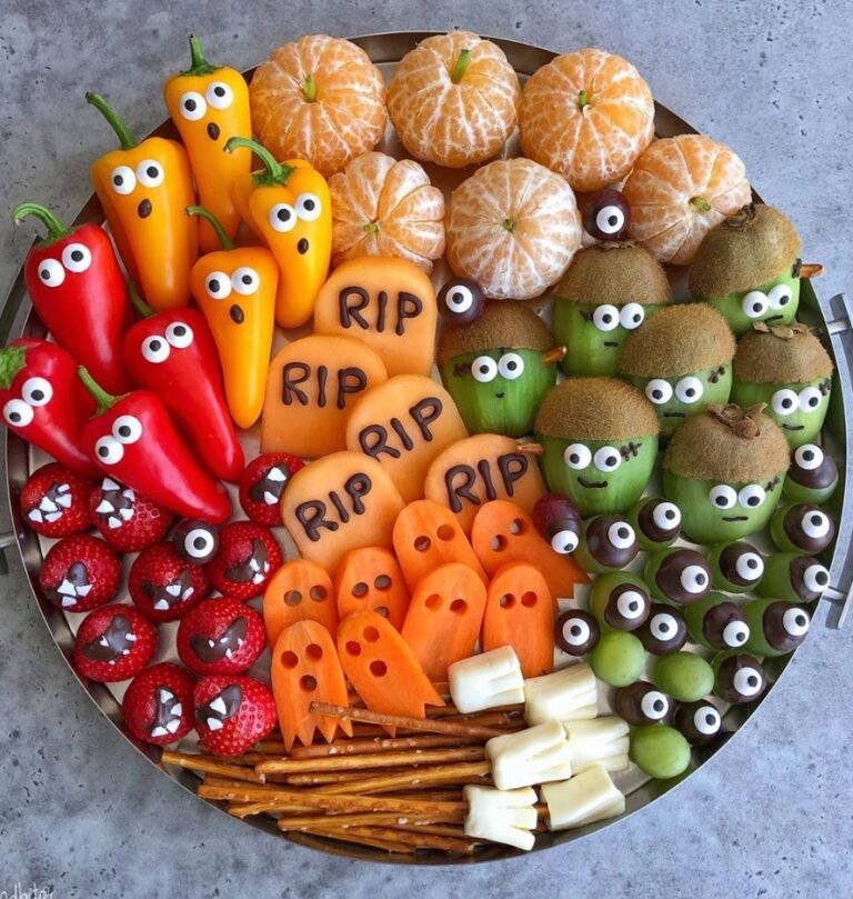 Spooky Halloween Fruit & Veggie Platter