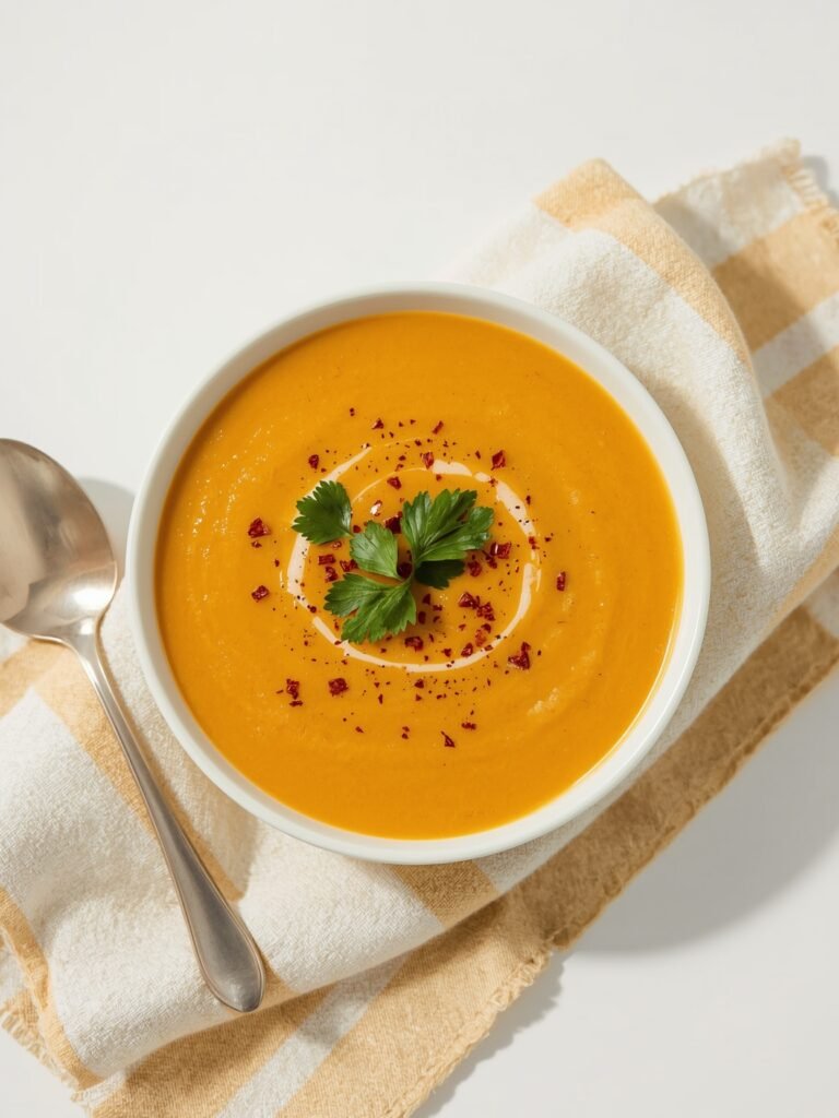 Spicy Butternut Squash Sweet Potato Soup