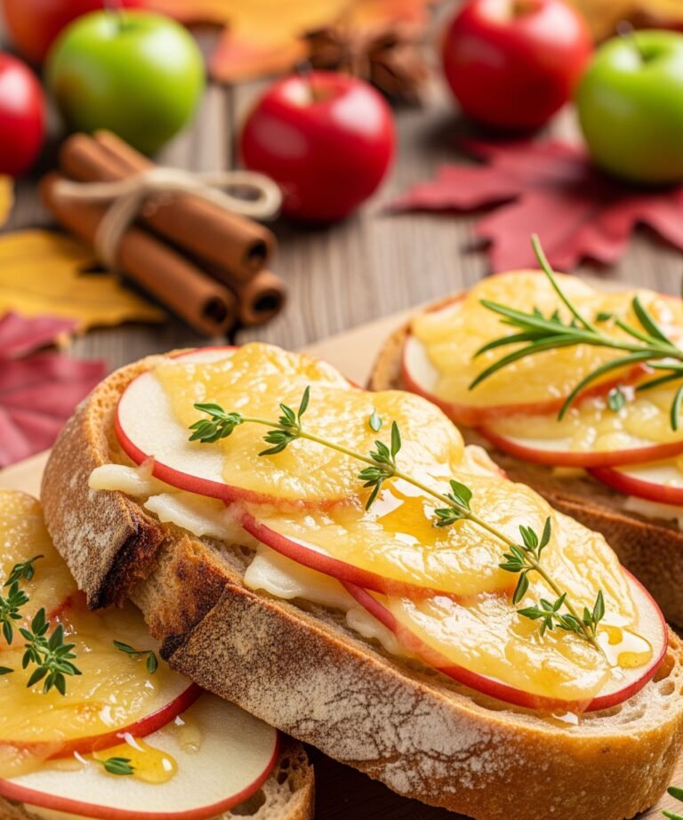 Savory Apple & Cheddar Toasts