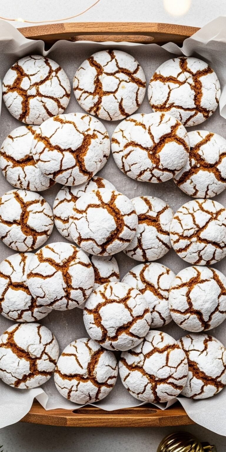 Gingerbread Crinkle Cookies for the Holiday Cookie Swap
