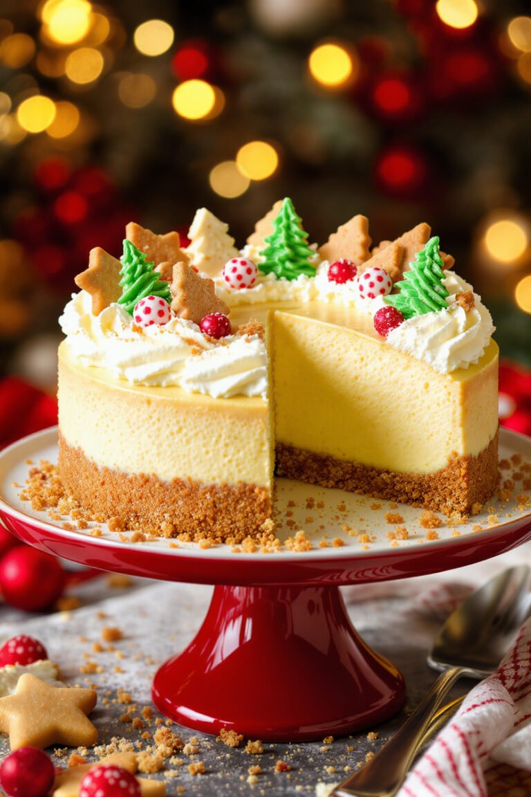 Sugar Cookie Cheesecake for Christmas