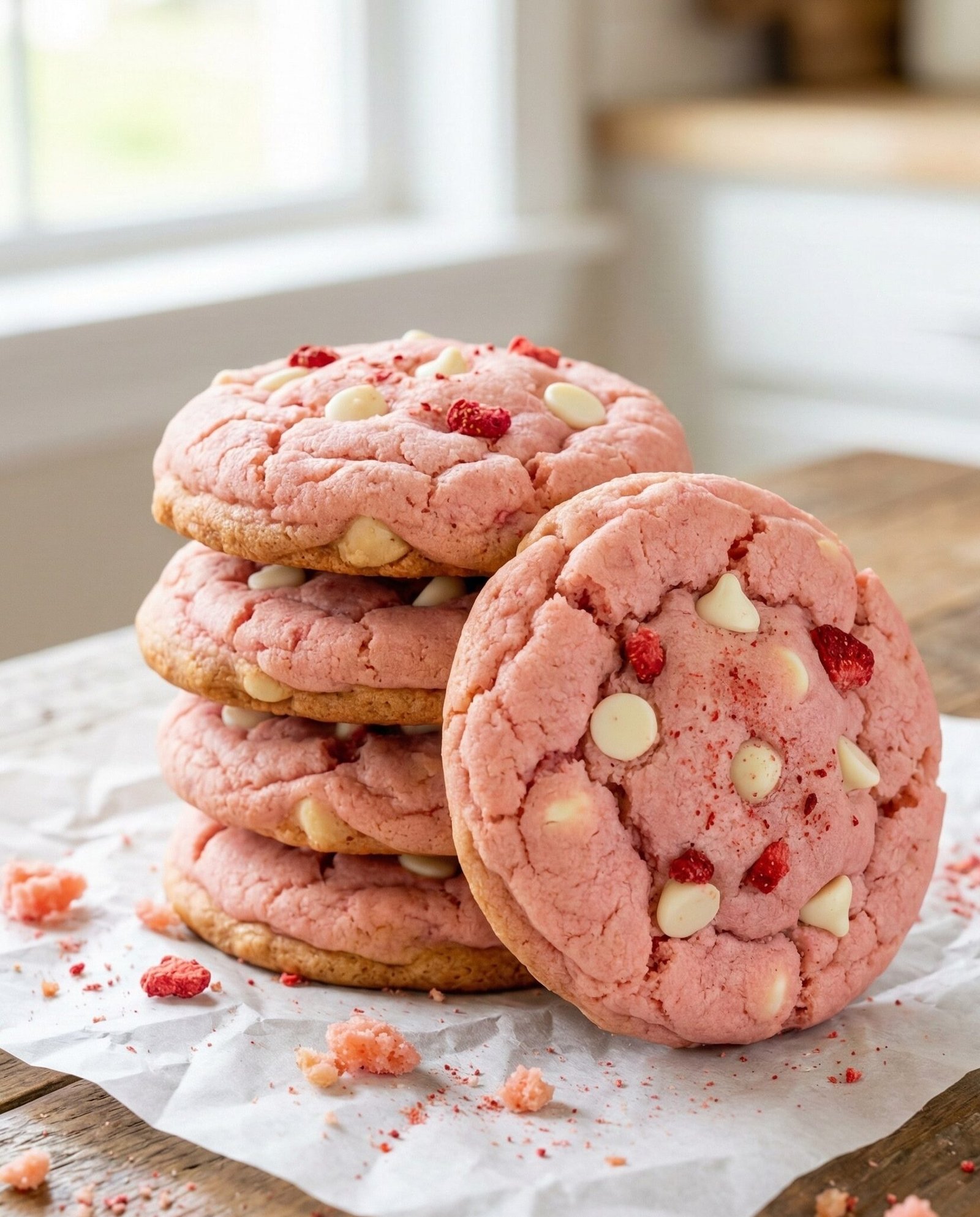 Strawberry Cake Mix Cookies