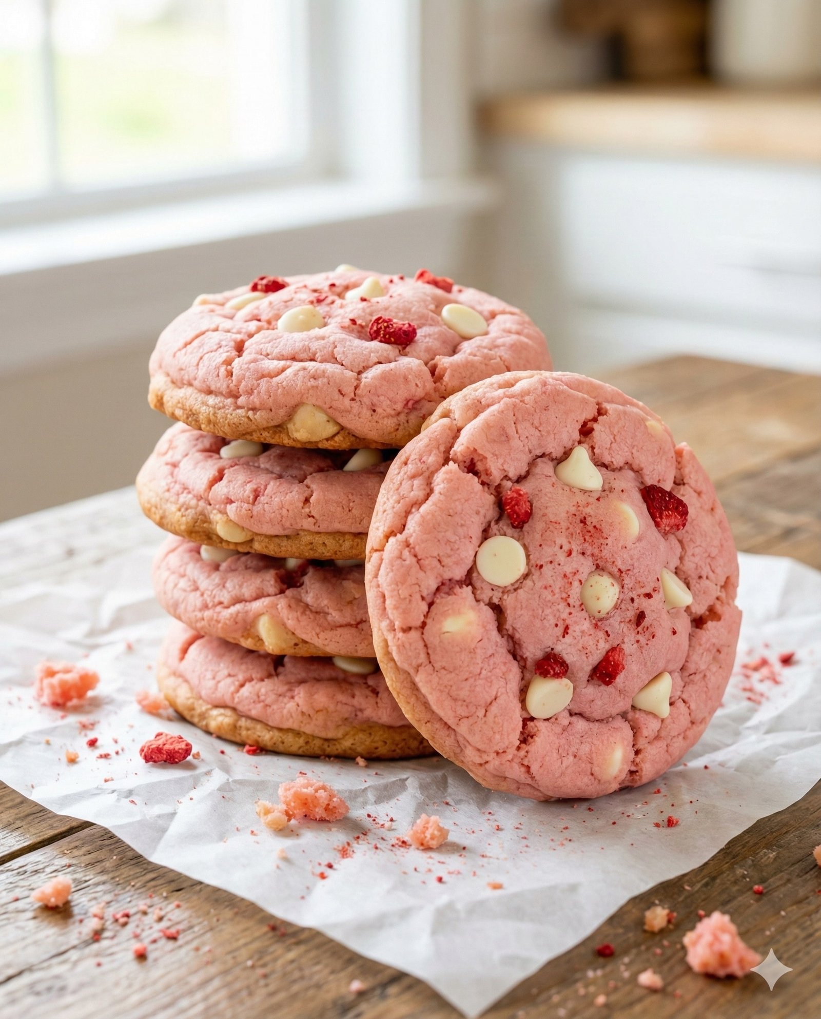 Strawberry Cake Mix Cookies