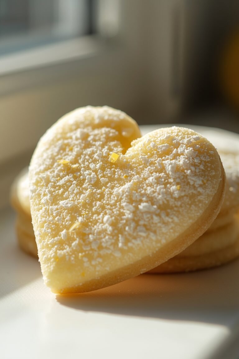 Lemon Heart-Shaped Sugar Cookies (Soft, Bright & Citrusy Sweet)
