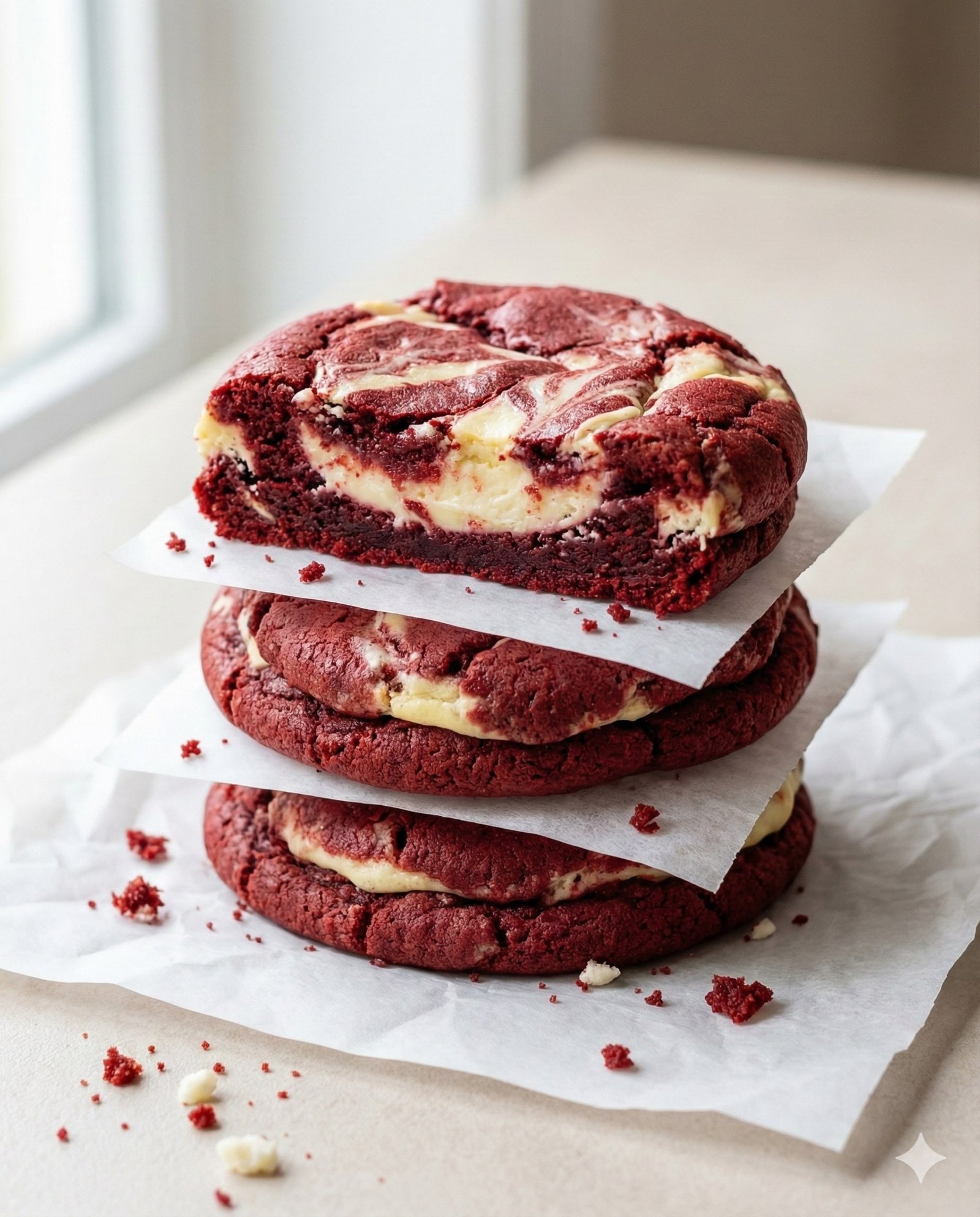 Red Velvet Cheesecake Cookies