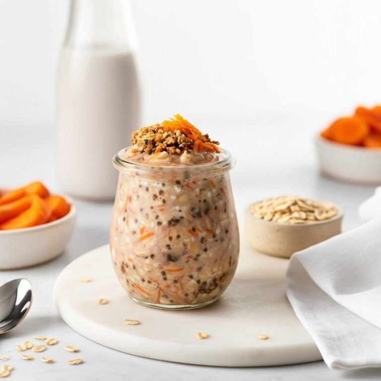 Carrot Cake Overnight Oats (Healthy Make-Ahead Breakfast)