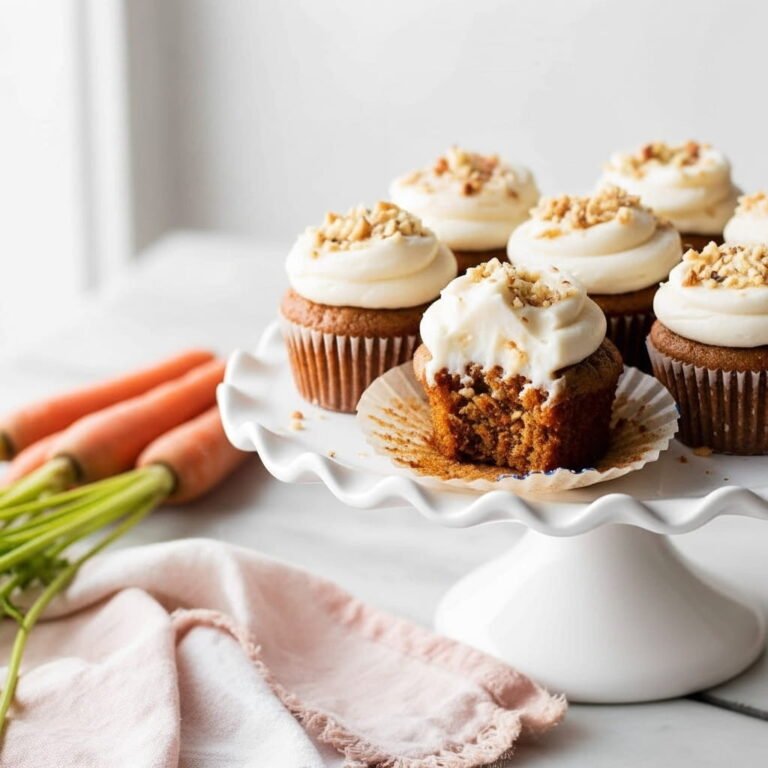 Moist Carrot Cake Cupcakes with Cream Cheese Frosting