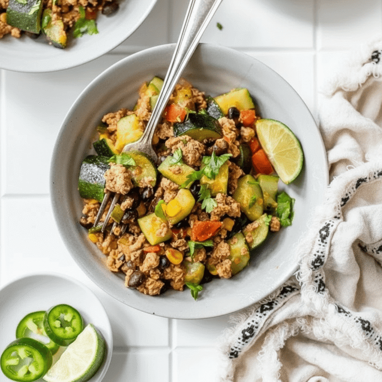 Easy Ground Turkey With Zucchini (Healthy One-Pan Dinner)