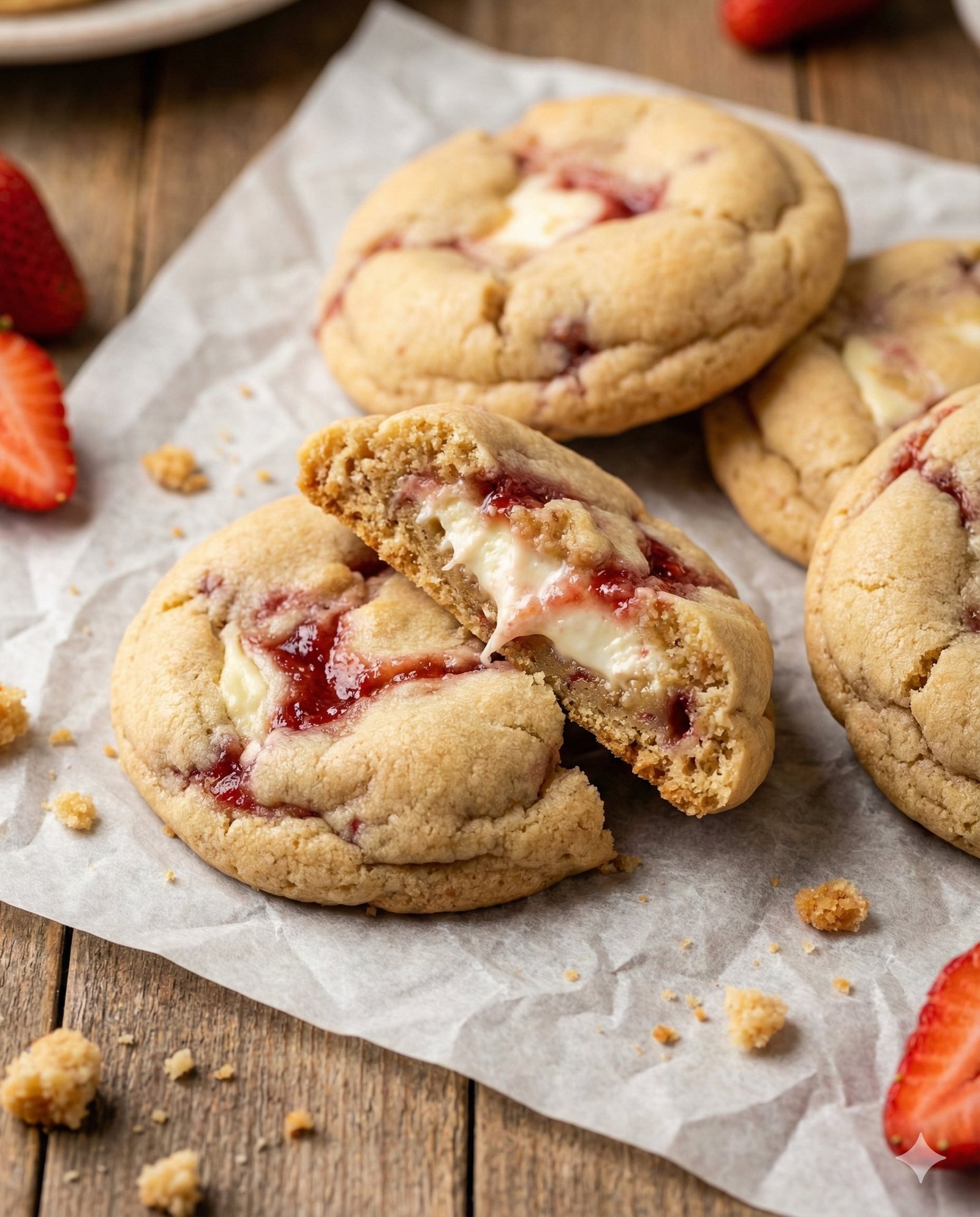 valentine strawberry cookies