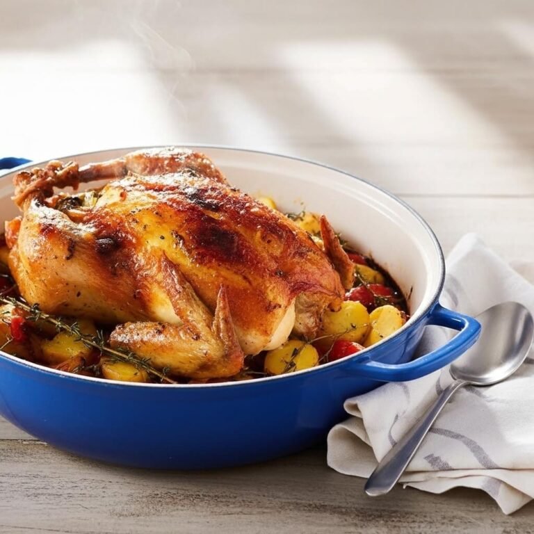 Easy Dutch Oven Whole Chicken (Juicy, Crispy, One-Pot Dinner)