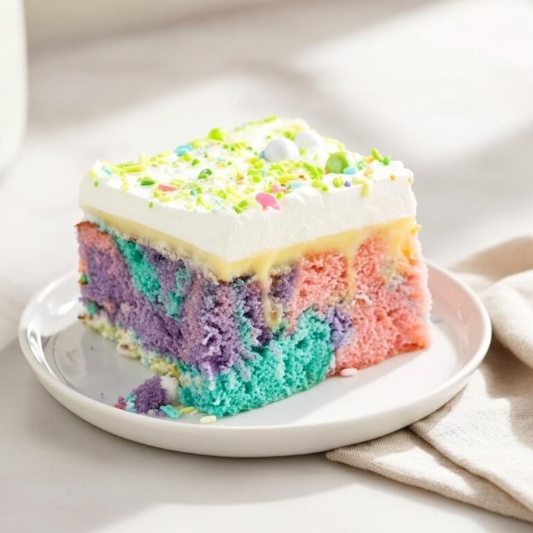 Easter Poke Cake with Creamy Vanilla Pudding