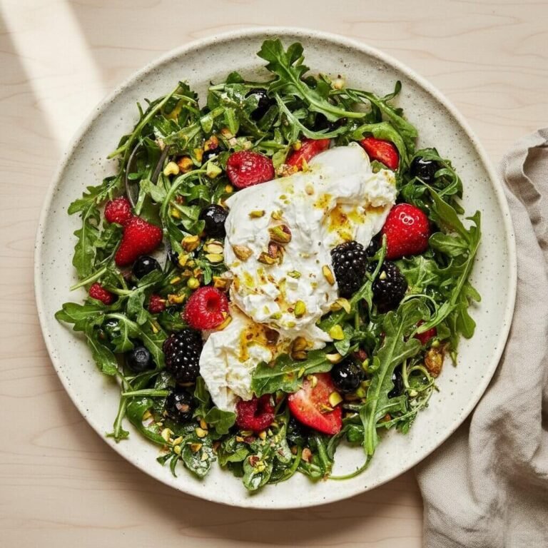 Summer Berry & Burrata Salad With Honey Balsamic Glaze