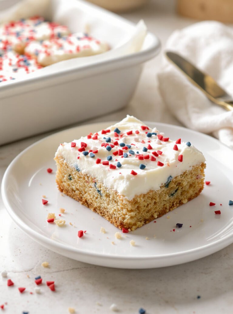 Patriotic Sugar Cookie Bars with Creamy Frosting (4th of July Favorite)