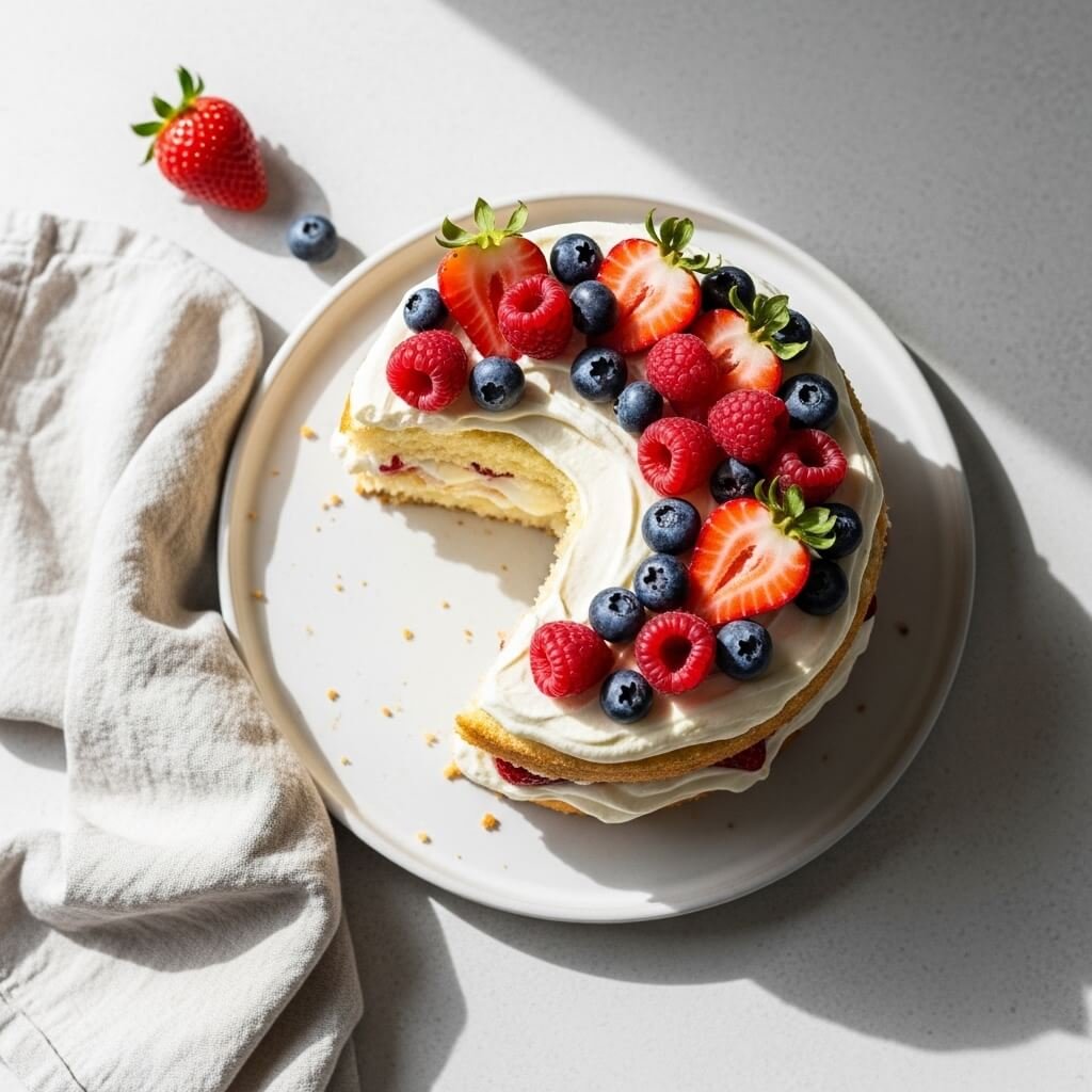 Berry Chantilly Cake with Fresh Berries (Perfect 4th of July Dessert)