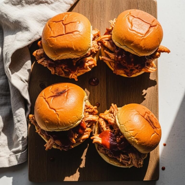 Easy BBQ Chicken Sliders with Soft Buns and Homemade Sauce