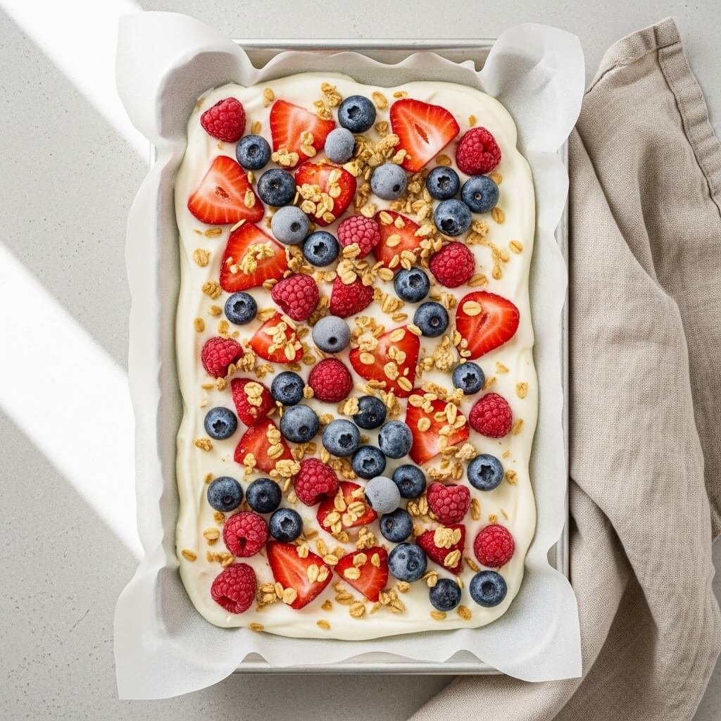 Frozen Yogurt Berry Bark (Easy Healthy Summer Treat)