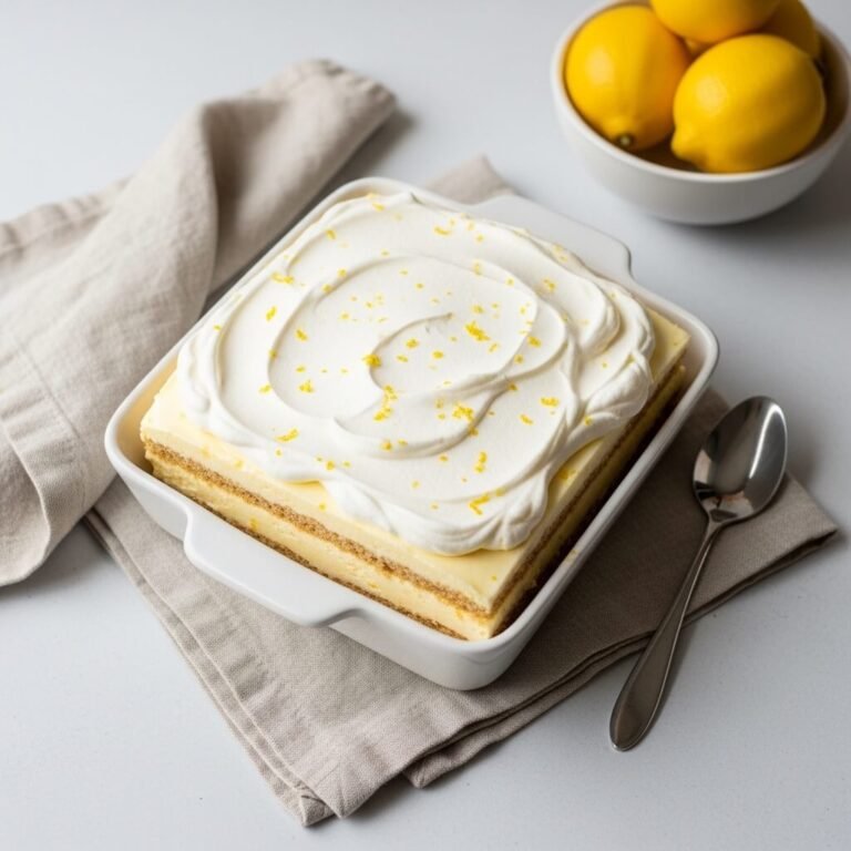 Creamy Lemon Icebox Cake (Easy No-Bake Summer Dessert)