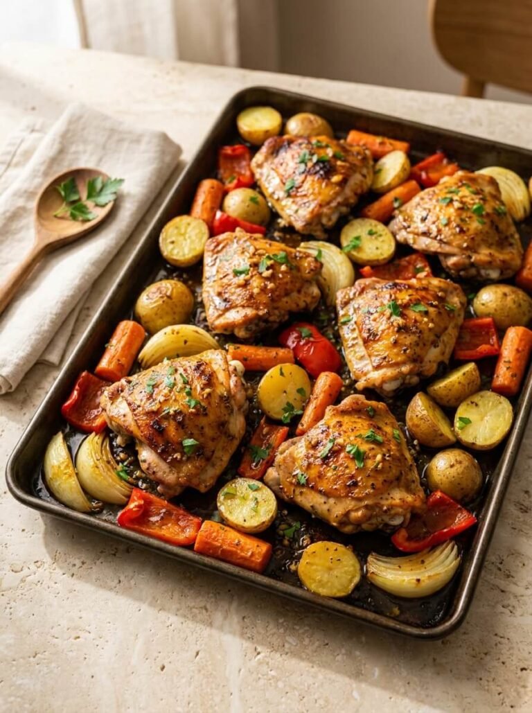 Easy One-Pan Chicken and Vegetable Dinner
