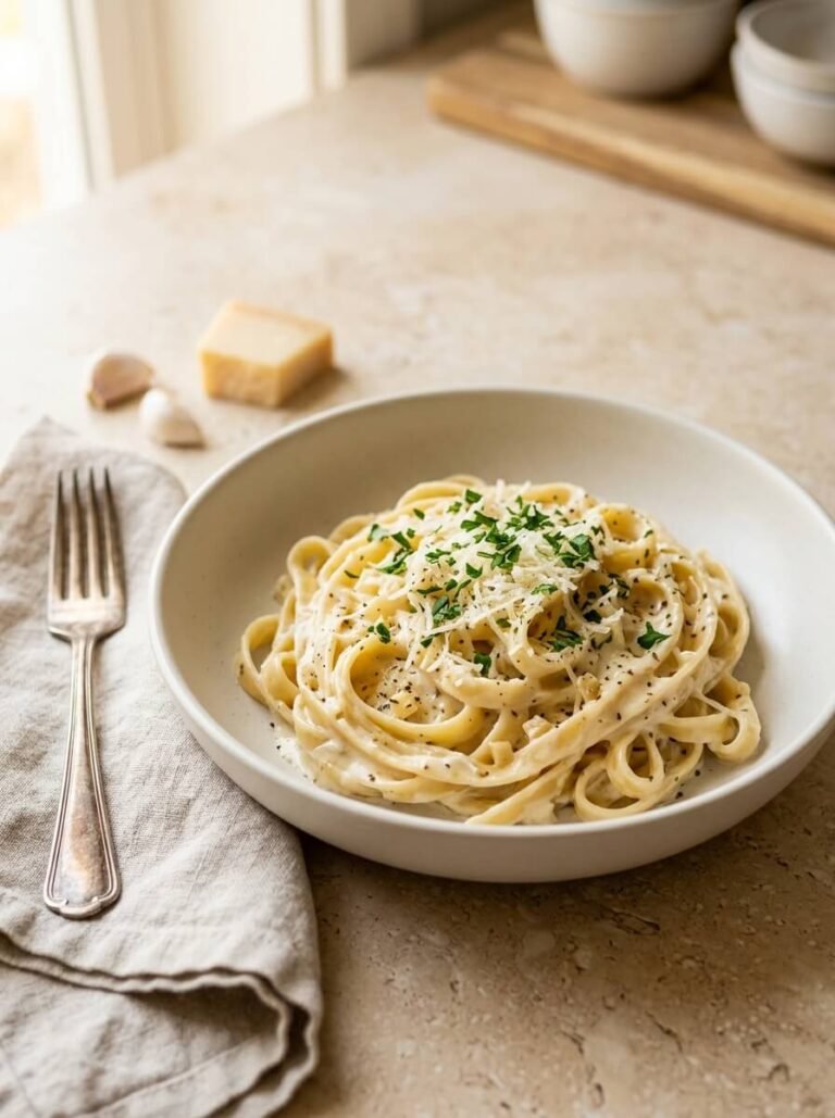 Creamy Garlic Parmesan Pasta for an Easy Weeknight Dinner