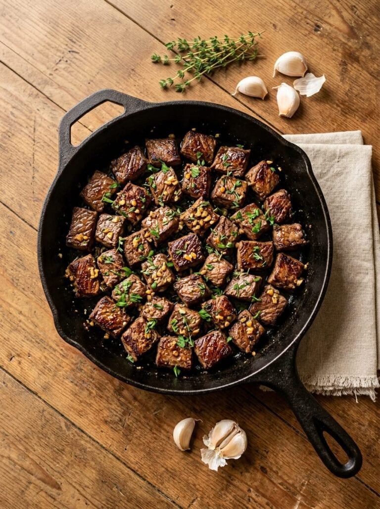 Garlic Butter Steak Bites with Herbs