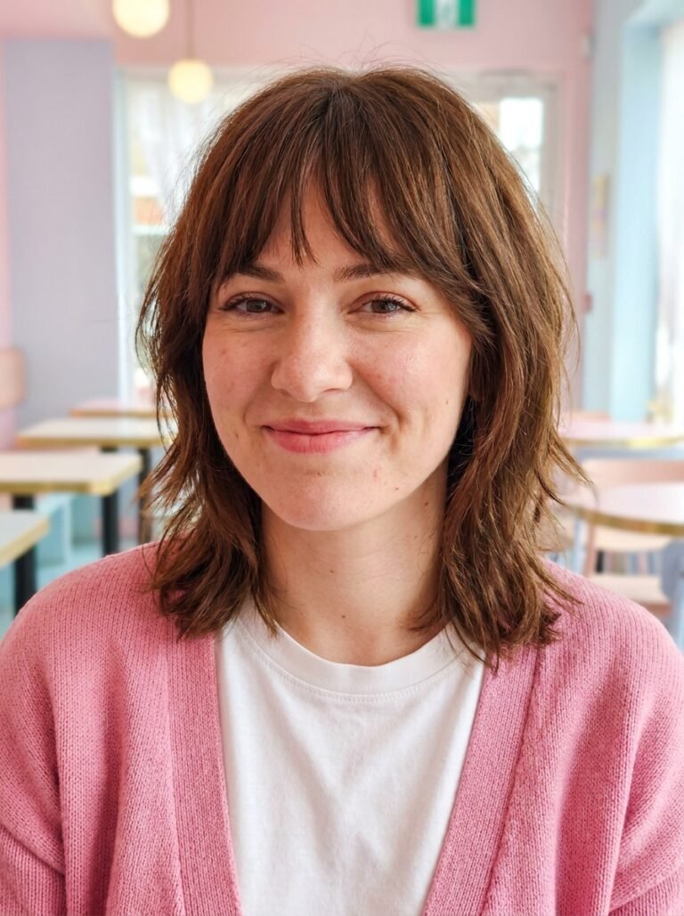 Grown-In Wolf Cut With Curtain Bangs: 15 Soft Looks